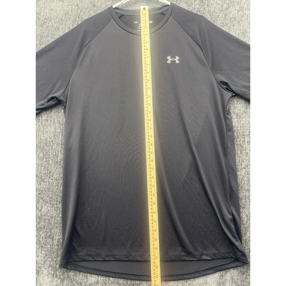 Under Armour Tech T Shirt‎ Mens XL Black Loose Fit Moisture Wicking Performance